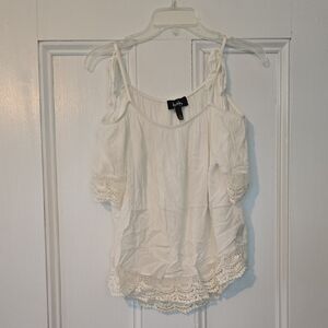 By &by Cream Off Shoulders  Blouse